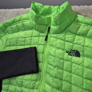 The North Face Jacket Mens Large Slim Thermoball Green Quilted Insulated Preppy - Picture 1 of 13