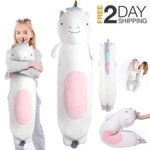22” Long Unicorn Plush Body Pillow Stuffed Gift Cute Toy For Girls Ages 4-6 6-8 - Picture 1 of 9