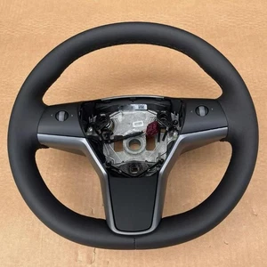 Fit For Tesla Model 3 Y Heated LH Driver Leather Steering Wheel 1490214-00-B - Picture 1 of 11