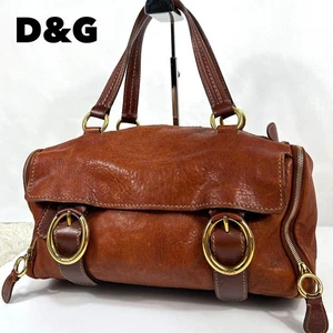 Dolce&Gabbana Leder Handtasche braun Y2K gebraucht Tasche Vintage D&G aus Japan - Bild 1 von 10