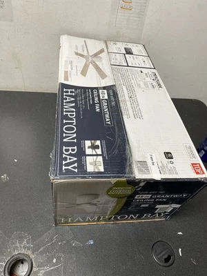 Hampton Bay RD5114B-MWH Grantway 48" Matte White Ceiling Fan, No Light, Pull Cha - Image 1 of 3