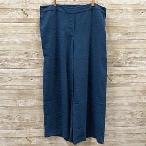 J. Jill Womens XL *READ Pants Wide Leg Pull On Comfort Blue AOP White Polka Dots - Bild 1 von 8