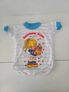 Vintage Rainbow Brite sleepwear Bates-Jama 1983 Toy Doll Size Nightgown *stains* - Picture 1 of 4