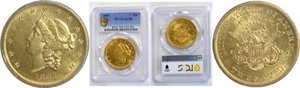 1865 $20 Liberty Gold PCGS AU-58 - Picture 1 of 3