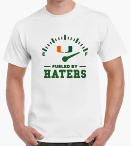 Miami Hurricanes Fueled By Haters T-Shirt Herren Rundhals Baumwolle Extra Large - Bild 1 von 1