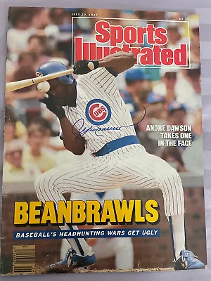 Andre Dawson SIGNED Sports Illustrated 7/20/87 MLB JSA COA Chicago Cubs SI Expos - Image 1 of 4
