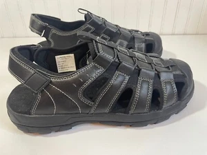 London Fog Dover Mens Black Fisherman Sport Sandals Size 11 M - Picture 1 of 11
