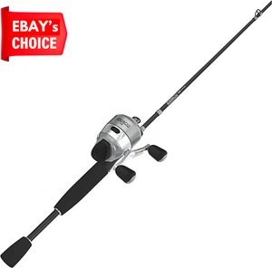 Platinum Spincast Reel Fishing Rod Combo Anti-Reverse Durable Design Silver - Picture 1 of 12
