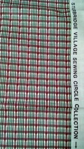 Green and Red Checked fabric FQ NEW - Picture 1 of 2