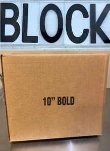 Insegna Flessibile da Esterno Stile Blocco Lettere | 10" su 11" Nero/Rosso | 300 ct - Foto 1 di 6