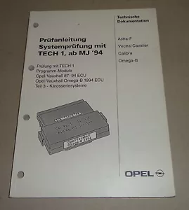 Manual de Taller Instrucciones de Inspección Opel Astra F Omega B Vectra Calibra - Imagen 1 de 1