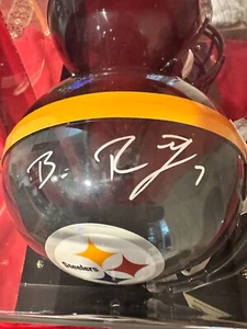 Casco de fútbol americano Steiner autografiado por Ben Roethlisberger de la NFL certificado de autenticidad - Imagen 1 de 8