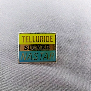 Telluride Colorado CO Silver NASTAR Lapel Hat Jacket Pin - Picture 1 of 2