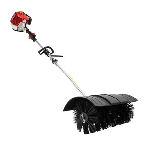 52CC 2-Stroke Gas Power Brush Broom Driveway Sweeper Artificial Grass Snow Clean - Picture 1 of 21