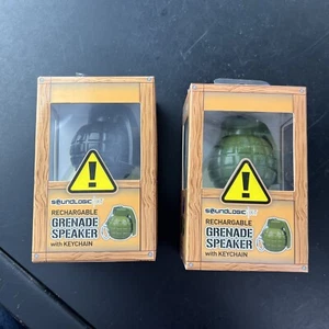 2 Soundlogic XT Rechargeable Grenade Shaped Speaker With Keychain New - Picture 1 of 6