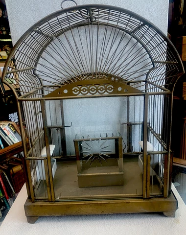 RARE Antique 1920’s Wire Birdcage All Original Cover