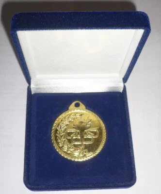 Olympic Games Vintage Old Medal Plaque with Olympic Torch and Signature G.BRIAN - Image 1 of 4