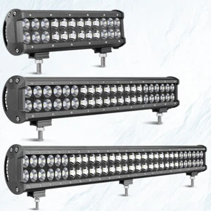 Dual Row 4"12"20"28"30" LED Light Bar Spot Flood OFFROAD UTE ATV 4X4 4WD SUV UTV - Picture 1 of 48