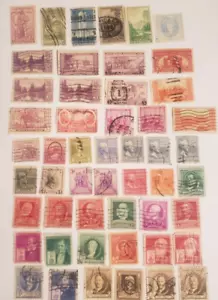 US Used/Canceled Postage- 51 Assorted Stamps from 1930's and 1940's - Picture 1 of 1