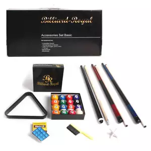 Billiard Royal Basic Billard und Pool Zubehör Set mit Queue Kugeln Kreide uvm. - Bild 1 von 3
