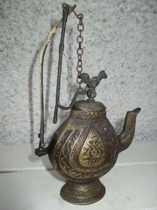 Antique Oil Lamp In Bronze India - Picture 1 of 5