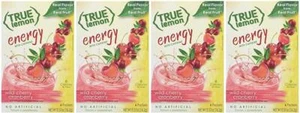 True Lemon (Energy Drinks) Wild Cherry Cranberry 4 boxes, 24ct instant powdered - Picture 1 of 1