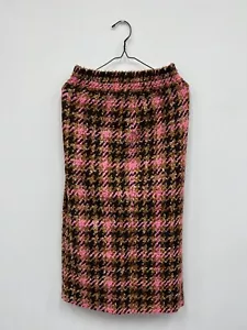 Miu Miu Tweed Wool Cotton Textured Skirt Multicolor Size 40 - Picture 1 of 10
