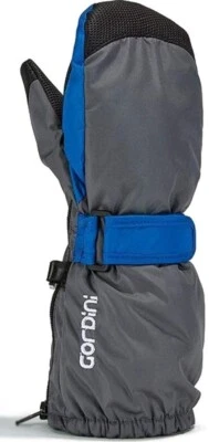 Gordini Unisex-Child Easy on Mittens Gunmetal Olympic Blue Large New