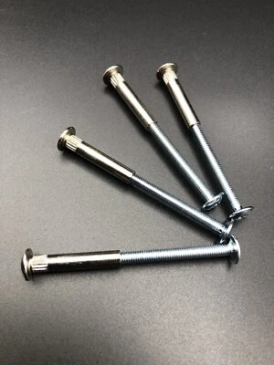 ESSENTIALS 4 x M4 INTER SCREWS METAL MALE & FEMALE DOUBLE ENDED BINDING CHICAGO CONNECTORS