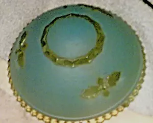 Vintage ceiling light shade blue glass - Picture 1 of 3