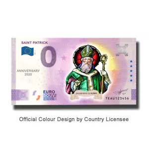 Tarjeta de recuerdo en color Euro Souvenir Anniversary Irlanda TEAU 2021-1 - Imagen 1 de 3