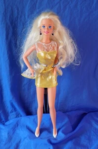 Barbie w/ Gold & White Lace Dress Earrings Vintage 1990's - Picture 1 of 10