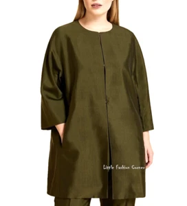 🌟MARINA RINALDI SILK Shantung Duster Coat Plus (MR 31)Usa 22W_ De52_ It60_Uk26 - Picture 1 of 22