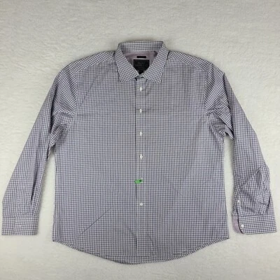 Camisa Jos A Bank Reserve Para Hombres 2XL XXL Azul Púrpura Ajuste A Medida Algodón Egipcio Foto 1 de 4