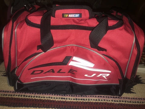 Vintage Dale Earnhardt Jr Travel Bag w Car Visor CD Holder & Wallet NASCAR Cover