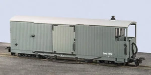 Peco GR-240UGO OO-9 Gauge L&B Grey 8t Bogie Goods Brake Van - Picture 1 of 2