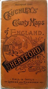 Cruchley's County map of HERTFORD (shire). Sold by Gall & Inglis c 1890 - Picture 1 of 17