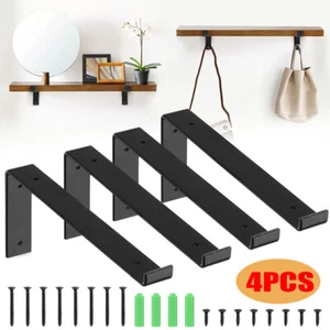4PCS Metal Heavy Duty Shelf Brackets Scaffold Board Rustic Handmade Industrial - Picture 1 of 9