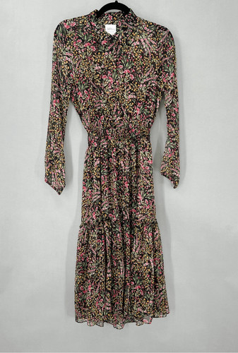 VETEMENTS $395 Misa Los Angeles abito midi donna XS semi trasparente floreale romantico cottagecore