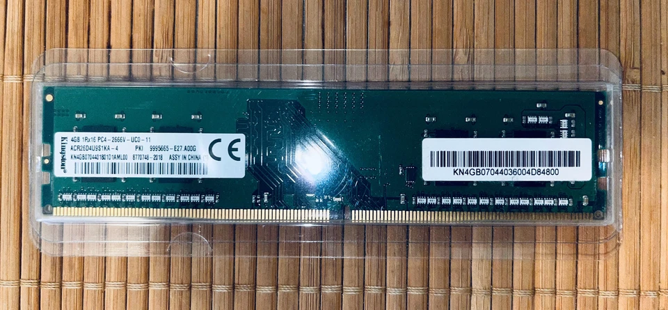 Kingston 4GB 1Rx16 PC4-2666V DDR4 Desktop Memory Ram ACR26D4U9S1KA-4 - Image 1 of 2