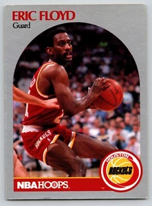 Tarjeta de baloncesto 1990-91 NBA Hoops #124 Eric Floyd Houston Rockets - Imagen 1 de 2