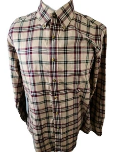 Brooks Brothers Supima Cotton Non Iron Oxford Shirt SZ LG Beige Red - Picture 1 of 4