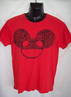 Deadmau5 Fire Red Huge &quot;Circuit Board&quot;  Logo Short Sleeve Mens T-Shirt Size S