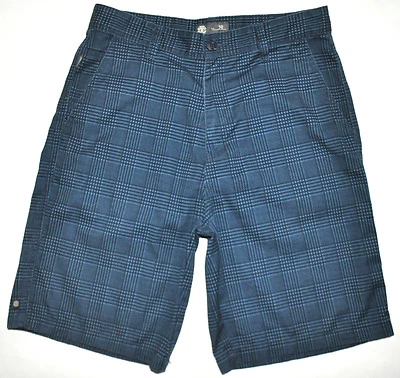 Element Men's Dark Blue Total Eclipse Plaid Shorts Size 30 X 9 1/4 AWESOME EUC - Image 1 of 4