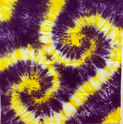 WISPERWOOD TYE TIE DYE ALGODÓN BANDANA HIPPY BOHO BUFANDA HECHA EN EE. UU.-20" X 20"   Foto 1 de 2