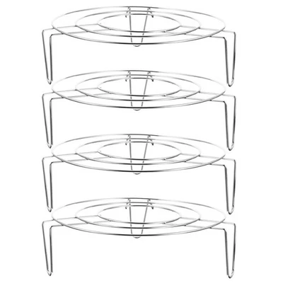  4pcs Acciaio inossidabile Acciaio inossidabile Steaming Rack Pan Pressure - Immagine 1 di 4