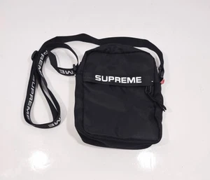 SS20 Supreme Spellout Black Shoulder Bag Adjustable Strap Streetwear - Picture 1 of 3