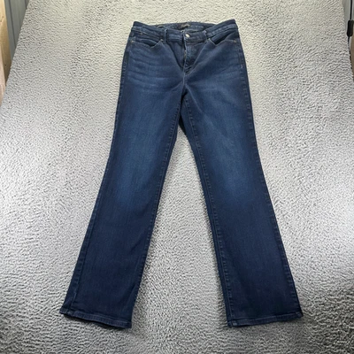 Talbots Barely Jeans Women's 10 Blue Cotton Denim Bootcut Workwear Faded Stretch - Immagine 1 di 4