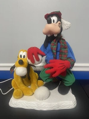 Vtg Santa's Best Goofy Pluto Snowball Fight Animated Motionette READ DESCRIPTION - Image 1 of 4