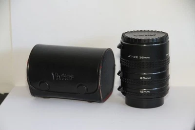 Vivitar AT-22 Pentax K Mount MACRO Lens EXTENSION TUBE Set 36mm, 20mm, & 12mm - Image 1 of 4